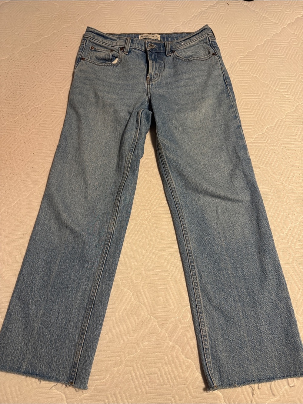Abercrombie & Fitch Light Blue Straight-Leg Jeans